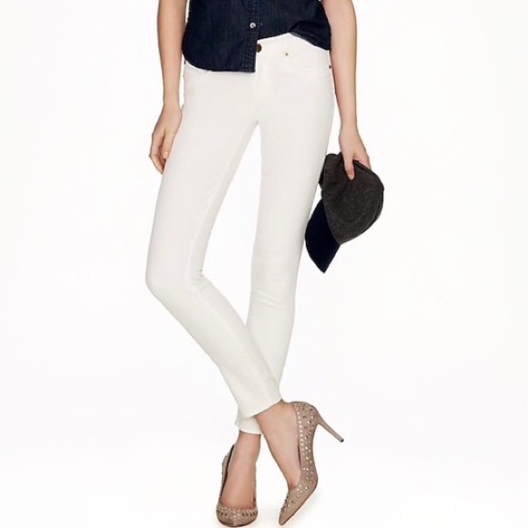 J. Crew Stretch Toothpick Jeans in White - Picture 1 of 5